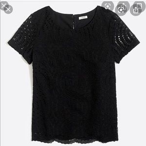 J. Crew Lace Short Sleeve T-Shirt